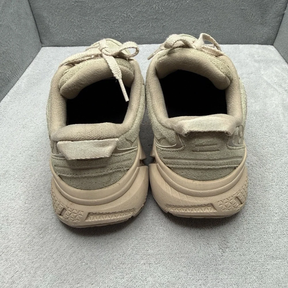 HOKA Clifton L Suede Women's Size 7 Beige Tan Lifestyle Sneakers 1122571-SSDD